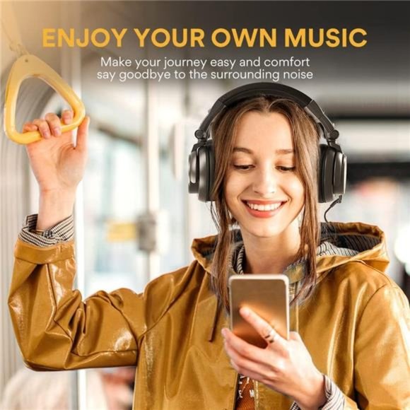 50MM Drivers Studio Headphones AU-MH601 Over Ear Stereo Monitor Closed Back - Picture 4 of 5